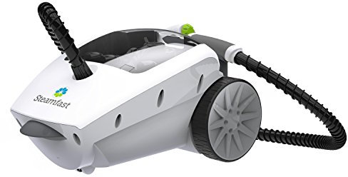 Steamfast SF-375 Deluxe Canister Steam Cleaner with 18 Accessories, Continuous Trigger, 17-Foot Power Cord, 48 Ounce Water Tank, Heats Up in 10 Minutes, Variable Steam Control, Onboard Storage, White