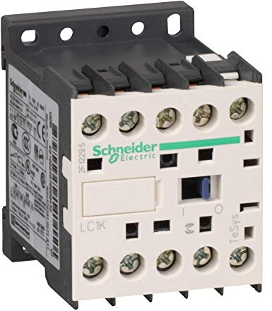 Schneider Electric, TeSys K contactor - 3P - AC-3 <= 440 V 9 A - 1 NO aux. - 24 V AC coil, LC1K0910B7