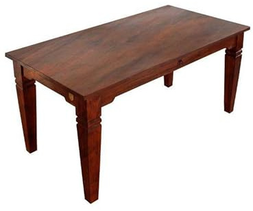 MASSIVMOEBEL24.DE | Oxford Esstisch aus Massivholz SUNO #602 | aus Akazienholz - Nougat, lackiert | 140x90x76 cm | im Kolonial-Stil | Massivholztisch Esszimmertisch