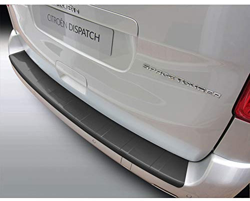 RGM ABS Heckstoßstangenschutz kompatibel mit Citroën Jumpy (Dispatch)/Spacetourer & Peugeot Expert/Traveller & Toyota Proace 9/2016- & Opel Vivaro/Zafira Life 2019- & Fiat Scudo 2022- Schwarz 'Ribbed'