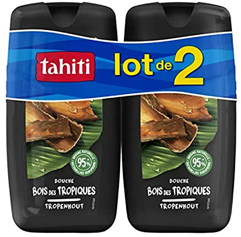 Tahiti Origines Douche de Douche Bois Des Tropiques Rafraîchissante, 2 x 250ml