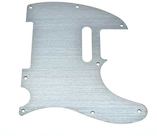 KAISH 8 Foro Metallo Alluminio Anodizzato Tele Stile Pickguard TL Pick Guard Scratch Plate per Telecaster Made in USA/Mexico Argento