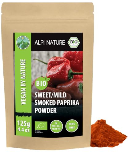 Alpi Nature Sötrökt Paprikapulver BIO 125g, Malen Röd Paprika, Paprikakryddpulver, Paprika Pulver
