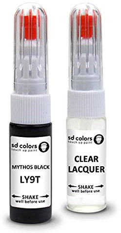 SD COLORS Mythos LY9T Kit de réparation de stylo de retouche de peinture Noir 20 ML