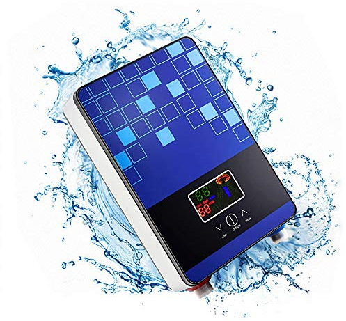 6500 W - Calentador de agua instantáneo para ducha (6500 W, calentador de agua eléctrico, calentador de agua de gas, para baño ducha (azul)