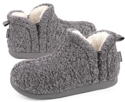FamilyFairy Women's Slippers Boots Warm Memory Foam House Bootie for Winter | Soft Shearling Velvet Upper, Plush Fleece Lining, Non-Slip Outsole, Easy Care, Ultra Cosy, Ideal Gift, Winter Indoor Outdoor