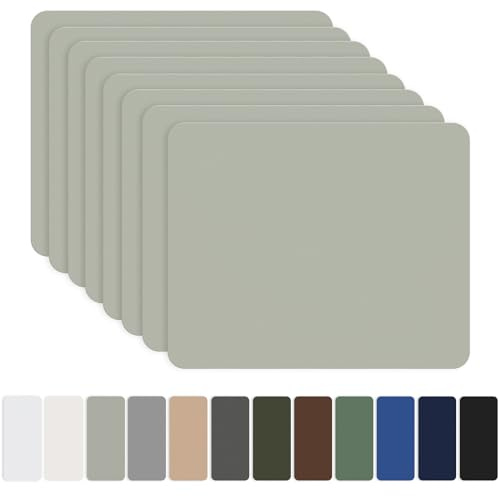 OAZ 8 delar 20 x 15 cm reparationslappar av nylon, självhäftande, vattentäta, lätta, avtagbara utan rester, perfekt för kläder, dunjacka, tält, väska (ljusgrå)