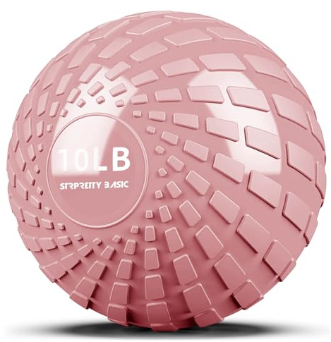 STRPRETTY BASIC Medicine Ball 10 lbs Slam Ball Weighted Balls for Exercise Strength and Crossfit Workout (Dynamic Pink)