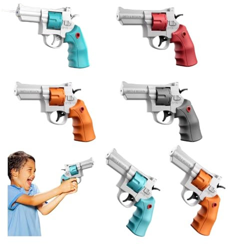 6 PCS Water Pistol Toys for Kids Adults, Powerful Water Pistol 10M Range 4 Color Water Gun Water Blaster Toys for Outdoors Beach Party Swimming Pool Garden Ice (D)