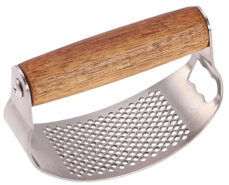 Presse-ail Manuel De Cuisine À Bascule - Appareil De Cuisson Coupe-ail À Bascule | Presse Ail À Bascule Inox | Broyeur D'ail Portatif | Hachoir Ail Coupe Ail Garlic Press, Facile À Utiliser