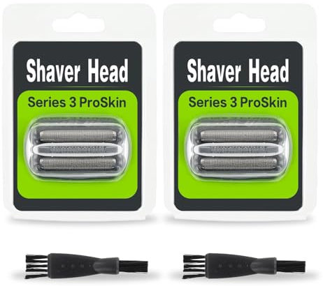 2 Stück Elektrischer Rasierkopf für Braun Series 3 32S Scherkopf Serie 3 Rasierer Ersatzscherteil Scherkopf Ersatzteil Ersatzklingen Folienkopf Zubehör für Rasierapparate