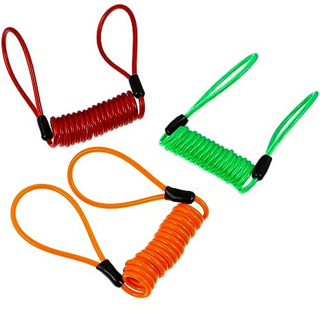 BESPORTBLE 3stücke Teiliges Diebstahlwarnkabel Für Scheibenbremsen Robustes Stahl-drahtseil Mit Federerinnerung Flexibel Und Langlebig Kompatibel Mit Disc Lock Effektiver Schutz Für Fahrrad u