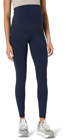 Amazon Essentials Mallas Deportivas FormFlex, Suaves y Largas, para Maternidad, sobre el Vientre, para Yoga, Entrenamiento y Embarazo Mujer, Azul Marino, L