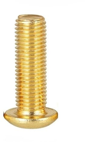 KEBLIN Tornillos de Cabeza semicircular de Cobre, hexagonales, de Copa Redonda, Dorados, M2, M3, M4, M5, M6 y M8, 1/2/5/10/20/50 Unidades(M10x20(2PCS))