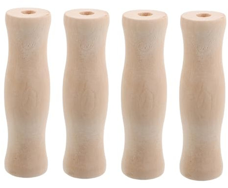 ABOOFAN 4piezas Accesorios Mangos Madera Utensilios Barbacoa Agarres Para Cocinar Utensilios De Cocina De Madera