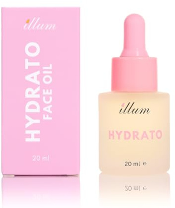 Illum Hydrato Face Oil, 24-Hour Deep Hydration, Facial Oil with Rosehip, Sweet Almond, Grapeseed, Avocado, Squalane, Neroli and Vitamin E, Suitable for All Skin Types
