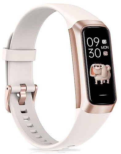 Moremore Rastreador de actividad física con frecuencia cardíaca 24/7, presión arterial, seguimiento del sueño, calorías, rastreador de actividad con pantalla AMOLED a color de 1.1 pulgadas, rastreador