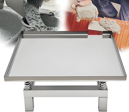 HuanSebesity Mini Vibration Test Block,Vibration Test Table,Small Concrete Vibrating Table,Bench Test Block Vibration Platform Stainless Steel Mini Vibration Table,Remove Bubbles 50x50cm