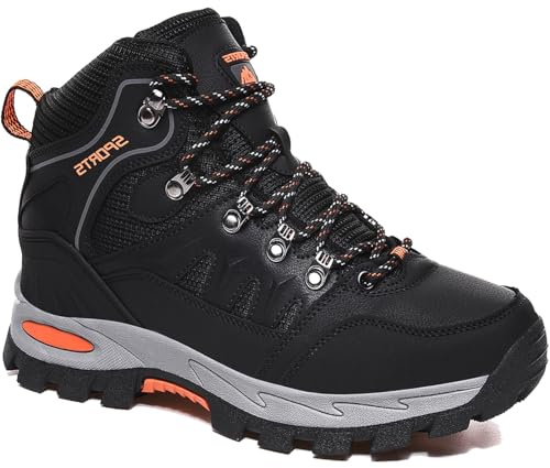 HODTOB Hiking Boots Mens Womens Lace-up Non-Slip Outdoor Men Women Mountain Trekking Shoes for All Season Walking Travelling Backpacking Camping Shoes Sneaker