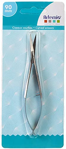 Artemio Tijeras de precisión con pinza curvada, acero inoxidable, plata, 7,2 x 1 x 17,2 cm RE1315