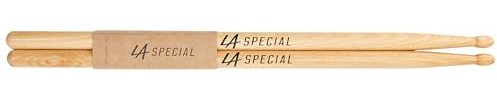 LA Specials Hickory 5B Drum Sticks, Wood Tip, 3-Pair Pack