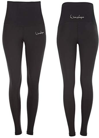 WINSHAPE Damen Functional Power Shape Tights High Waist Hwl102 Mit Anti-rutsch-effekt Leggings, Schwarz, S EU