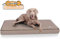 Knuffelwuff Orthopädische Hundematte Juna Hundebett aus laser gestepptem Kunstleder waschbar Hunde ortho orthopädisch memory XXL 110x66cm Grau