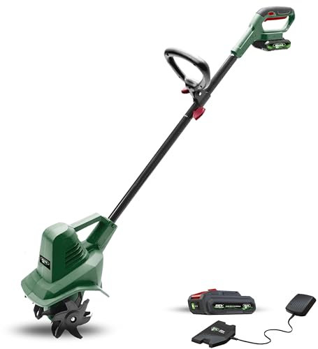 Webb Eco WEV20TIL Cordless 20v Electric Tiller with 19cm Tilling Width, 15cm Tilling Depth Battery and Charger - 3 Year Guarantee