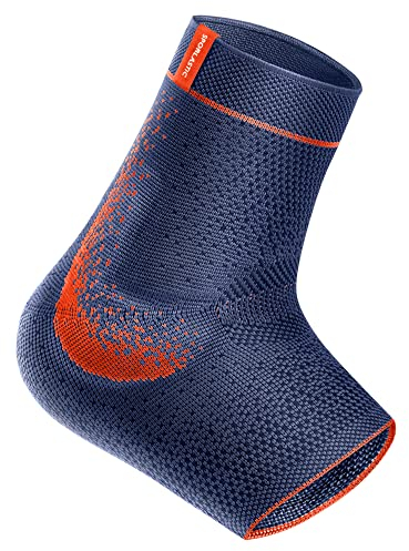 SPORLASTIC – Sprunggelenkbandage MALLEO-HiT SUPREME für rechts & links - Orthopädische Knöchelbandage für das Fußgelenk mit Kompression & Friktionspelotten - Ideal für Sport & Reha - Orangeblue 4