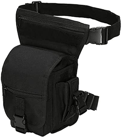 Sac banane de randonnée en nylon pour homme et femme - Pour moto, vélo, équitation, voyage, sports de plein air, #21Noir, 4.72 x 4.33 x 11.81 inches