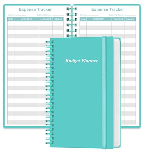 Budget Planner - A6 Expense Budget Tracker, Budget Book for Ledger Book, Money Organizer for Wallet, 3.75 x 6.75, Teal