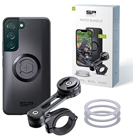 SP CONNECT Moto Bundle | SPC+ | kompatibel mit Samsung S22 | Handyhalter für Motorrad Bike Moped Roller | Gadget Halterung für Navi