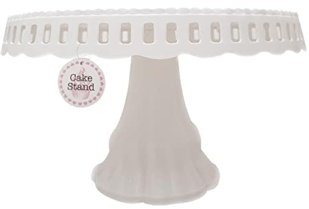 YöL One Tier Cake Display Stand 12' Pedestal Round Baking Platter Afternoon Tea Dessert Birthday Wedding