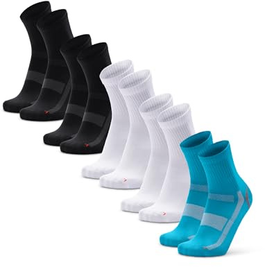 DANISH ENDURANCE Calcetines Casuales Deportivos, 3 y 5 Pack MC (2xNegro/Gris, 2xBlanco, 1xCaribbean) 39-42