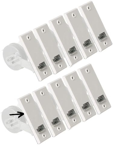 Rollwin 10x Blende für Rolladen Gurtwickler Unterputz 135mm Lochabstand - aus Deutschland - mit Gurtwickler Blende Weiß - ohne Gurt - für 23mm Rolladengurt geeignet - Rollo Wickler mit Abdeckblende