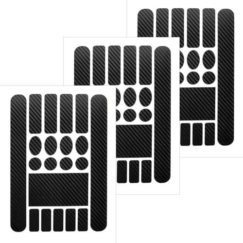 FMYODWU 3pcs Fahrrad Lackschutzfolie, Fahrrad Aufkleber, Carbonfaser Rahmenschutz, Fahrradrahmen Kettenschutz, Elektrofahrrad Würfel Aufkleber für Mountainbike, Bergsteiger Fahrrad, Rennrad