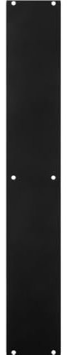Plain Door Finger Plate 500 x 75mm - Matt Black Steel Push Plate
