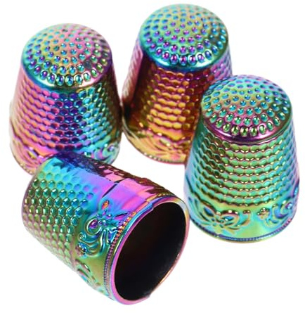 Lurrose Set di Ditali da Cucito in Metallo per Dita di Grandi Dimensioni per Uomo Forniture per Trapuntatura A Mano Antiscivolo per Progetti Artigianali
