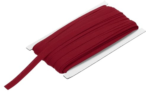 Kvartsman 2/5 tum snedband, sömband, dubbelfals, avskjutningsband, polyester kontinuerlig sömnad, tillbehör, kantband för sömnad, gör-det-själv, fållar, quiltning, hantverk (vinröd 25 år)