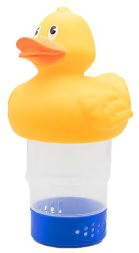 Flytande klor-dispenser, duck-form, klor-tablett, flytande dispenser, klortabletter, hållarpool tabletthållare för bubbelpool, pool, spa, vattenpark