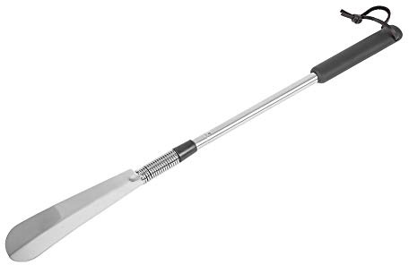 Taidda Teleskopisk Fjäder Skohorn i Rostfritt Stål för äldre Personer med Artrit, Ryggsmärtor och Rörelseproblem, Bärbart Skotillbehör