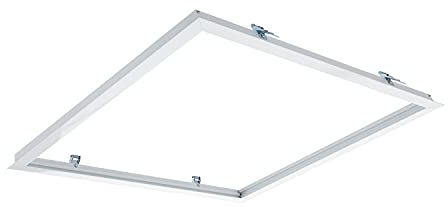 LEDKIA LIGHTING - Cornice a Incasso per Pannelli LED | 60x60 cm | Installazione Interna IP20 | Resistente e Leggera | Finitura Bianca, Bianco, Alluminio