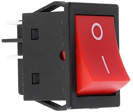Jadeshay Rocker Switch,Snap-in Boat Type Toggle Switch Power ON/OFF DPST 4 Pin 2 Position 30A Rocker Toggle Switch, for Welding Machine Car Auto Boat Household Appliances