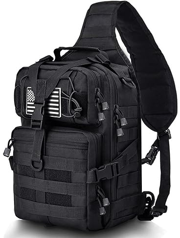 HAOMUK Tactical Sling Bag Pack Military Rover Shoulder Sling Backpack EDC Molle Assault Range Bag