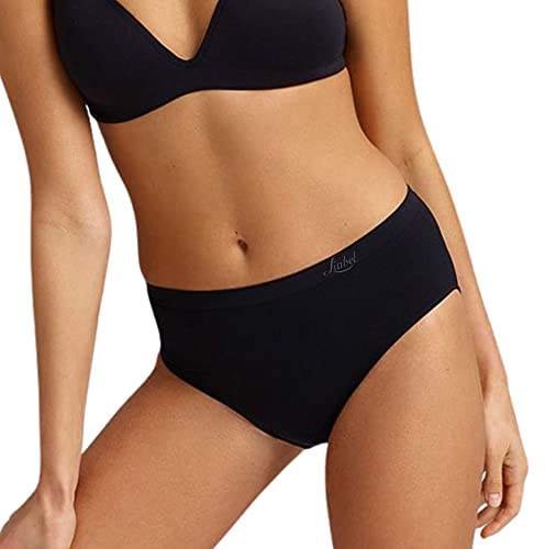 Intimitaly 5 Slip Vita Alta Donna Microfibra Manopesca Ultra Morbido Mutande Donna Cotone Vita Alta (XXL, 5 Nere)