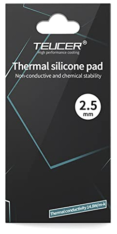 PEPOYO AI Pad Termico 14,8 W/MK,85x45x2.5mm Thermal Pad, Pad Termici in Silicone per dissipatore di Calore/GPU/CPU/LED (2.5mm)