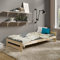 Coemo Massivholzbett Bett 90x200 mit Lattenrost Futonbett Holzbett Holz Kiefer Natur massiv Bettgestell Einzelbett auch als Kinder- und Jugendbett