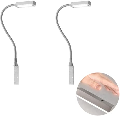 LED Nachttischlampe modern LED Tischlampe Tischleuchte Stoffschirm Schlafzimmer, Fensterbank, Wohnzimmer, Arbeitszimmer, Beistelltisch incl. 3W LED (Bettleuchte schraubbar eckig)