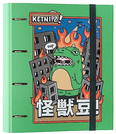 Grupo Erik 4 Ring Binder A4 - Ketnipz | 10.6 x 12.6 inches - 27 x 32 cm - A4 Ring Binder Folder, Document Folder | Cute Stationery Gifts