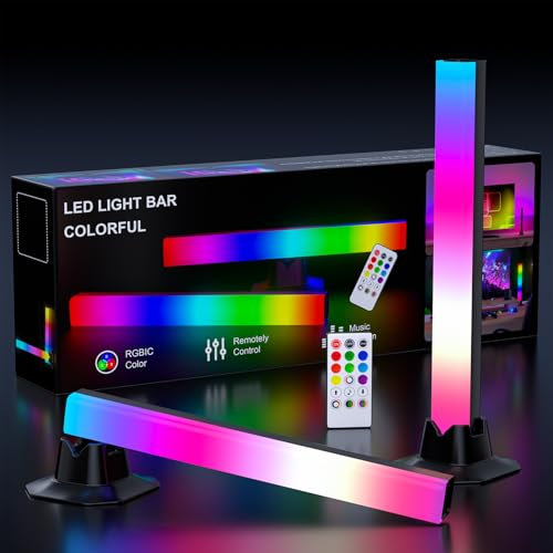 MIWATT 32CM LED Light Bar RGB Lamp,Smart Lighting Tower Starter Kit with Remote for PC, TV, Gaming Room and Computer Case